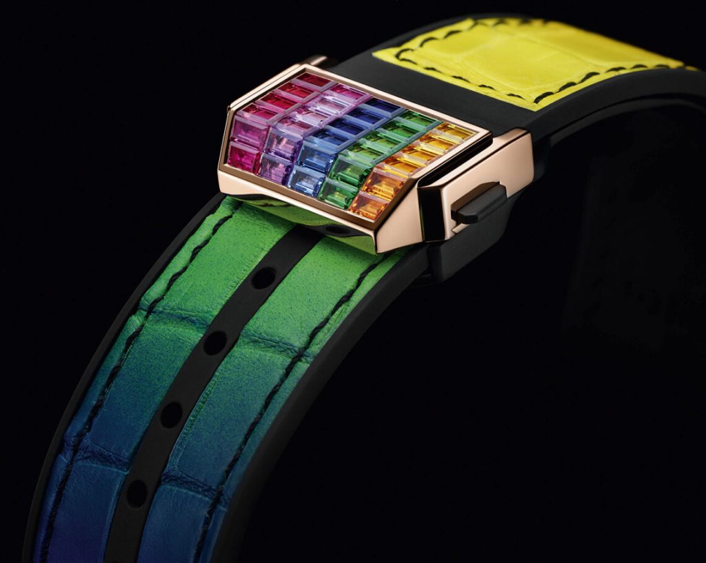 Hublot Big Bang Unico Full Baguette King Gold Rainbow Replica 